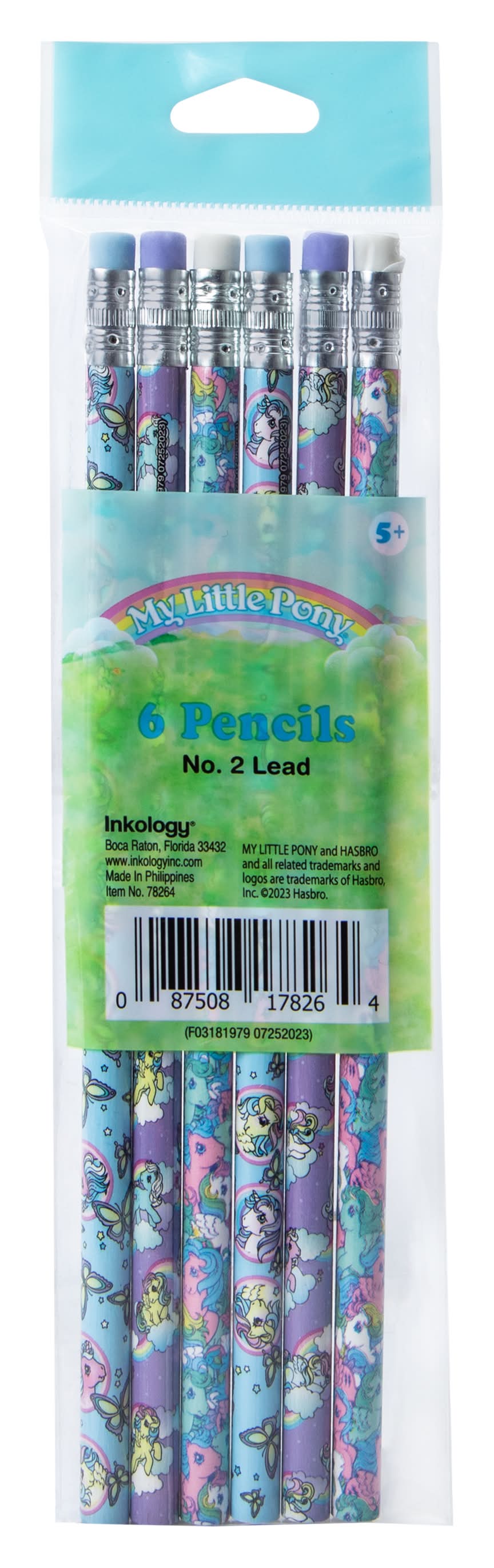 Branded Character No. 2 Lead Pencils 6-Count My Little Pony