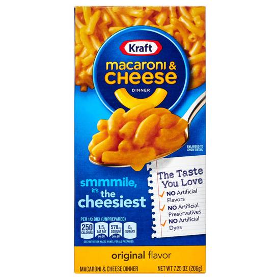 Kraft Original Flavor Macaroni & Cheese Dinner 7.25oz
