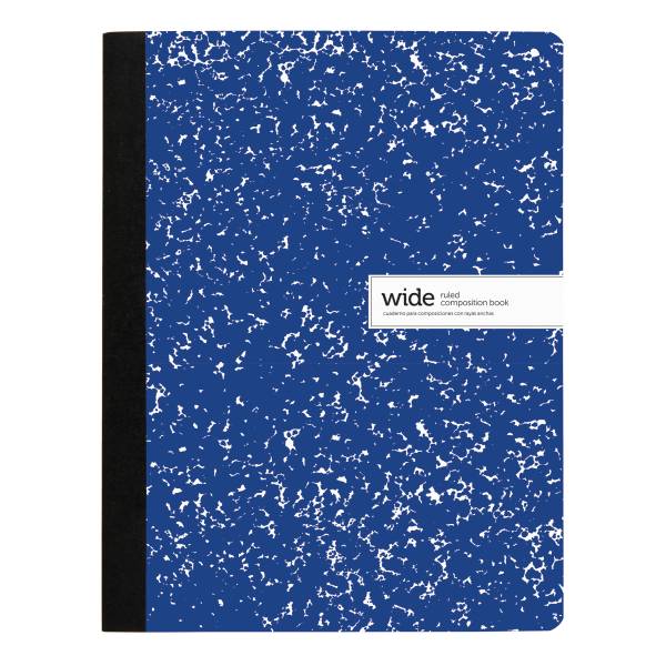 Office Depot Brand Composition Notebook, 9-3/4" X 7-1/2" Wide Ruled Sheets (100 ct)