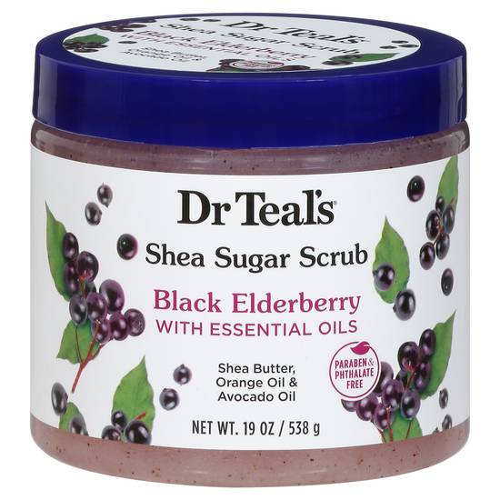 Dr. Teal's Black Elderberry With Essential Oils Shea Sugar Scrub