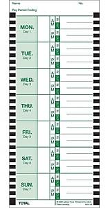 Lathem E8-100 Weekly Time Cards Thermal Print pack