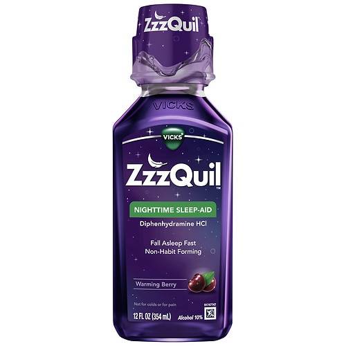 ZzzQuil Nighttime Sleep Aid Warming Berry - 12.0 fl oz