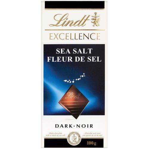 Lindt chocolat à la fleur de sel excellence (100 g) - excellence sea salt chocolate (100 g)