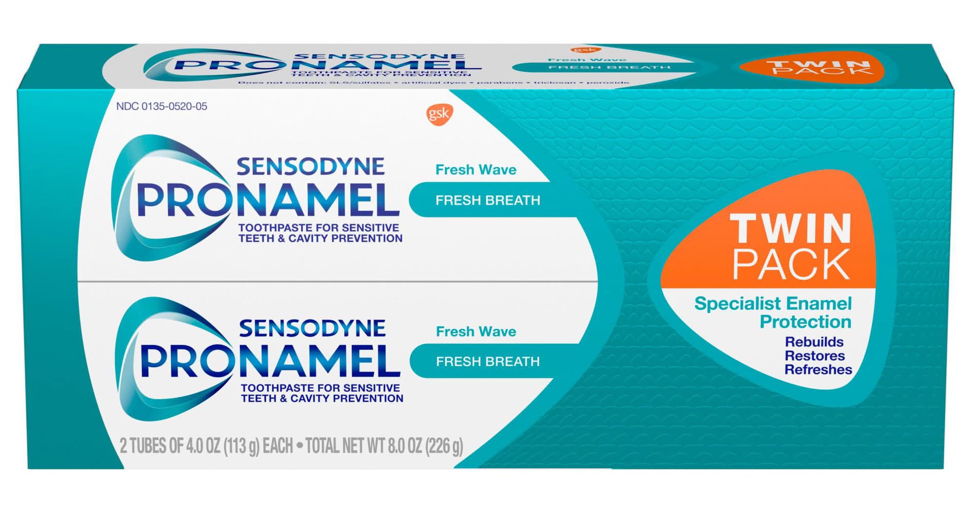 Sensodyne Pronamel Fresh Breath &Wave Sensitive Toothpaste (8 oz)