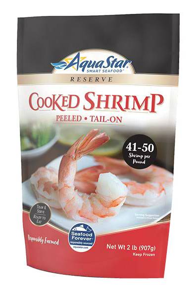 Aqua Star Peeled Tail on Cooked Shrimp 41-50 Count (2 lbs)