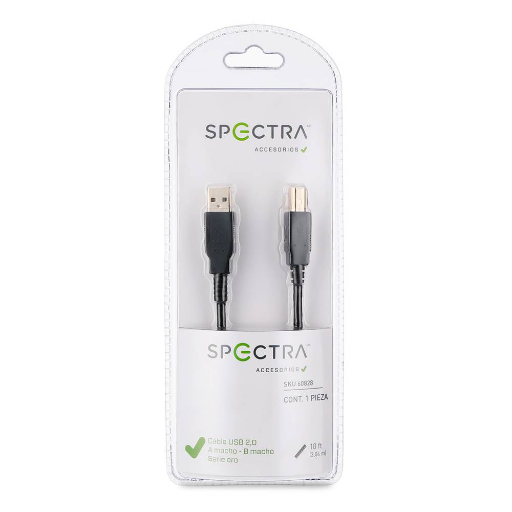 Spectra cable negro (blister 1 pieza)