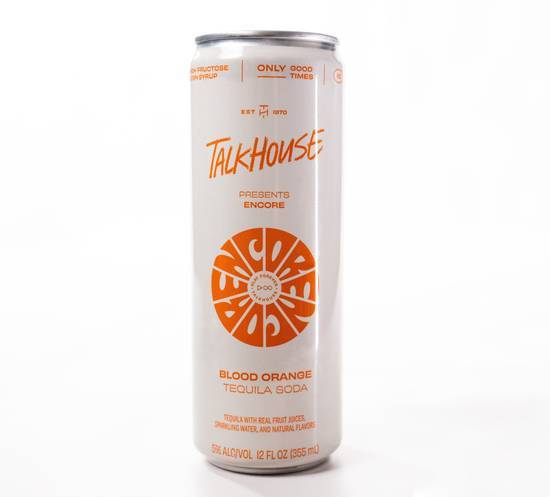 Talkhouse Encore Tequila Soda Blood Orange (12oz can)