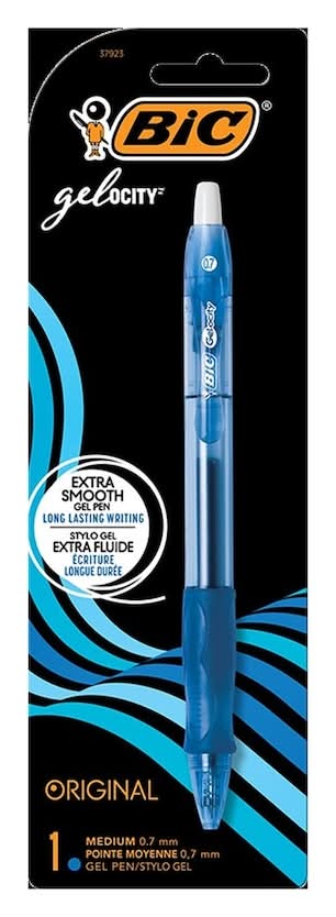 BiC Gelocity Original Gel Pen, 0.7 mm, Blue