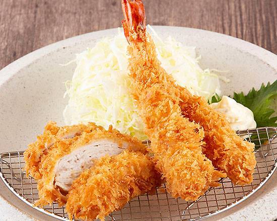 熟成重ねかつSサイズ＆海老フライ2本弁当 Aged Kasane Cutlet S-Size & 2-Piece Fried Shrimp Bento Box