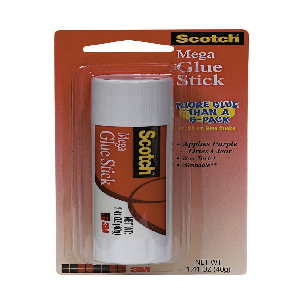 Scotch Mega Purple Glue Stick, 1.4 oz