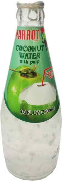 Parrot- Coconut Water with Pulp - 24/9.8 oz glass bottles (1X12|1 Unit per Case)