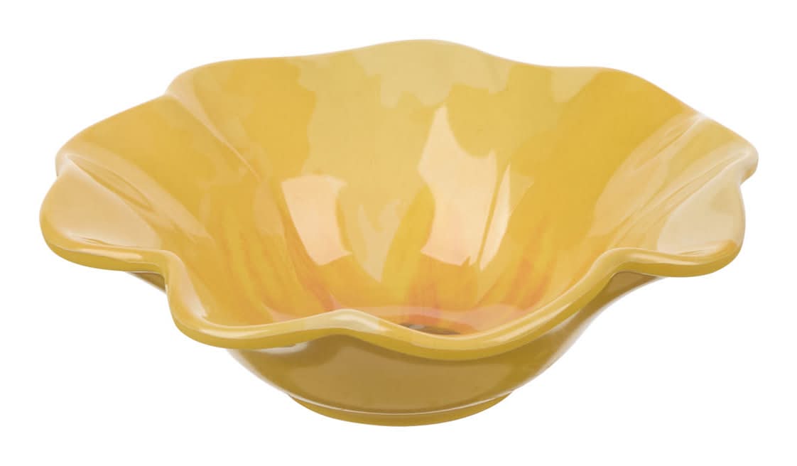 Melamine Flower Shaped Bowl 6 In