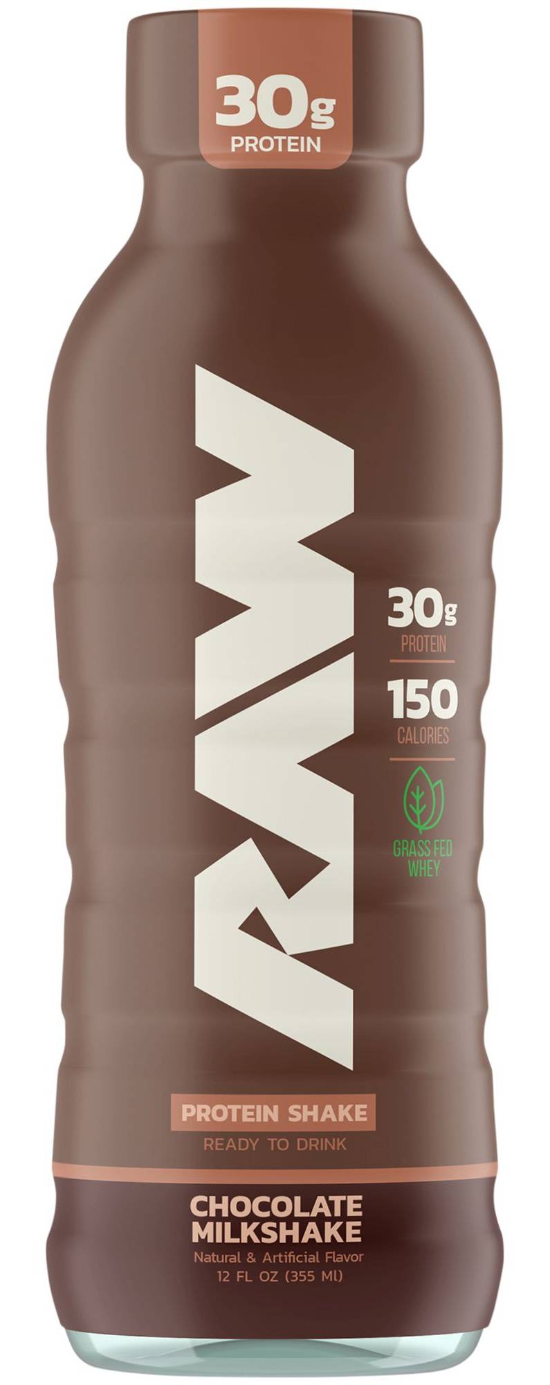Protein Shake - 30G Grass Fed Protein - Chocolate Milkshake (12 Fl Oz. / 12 Drinks)