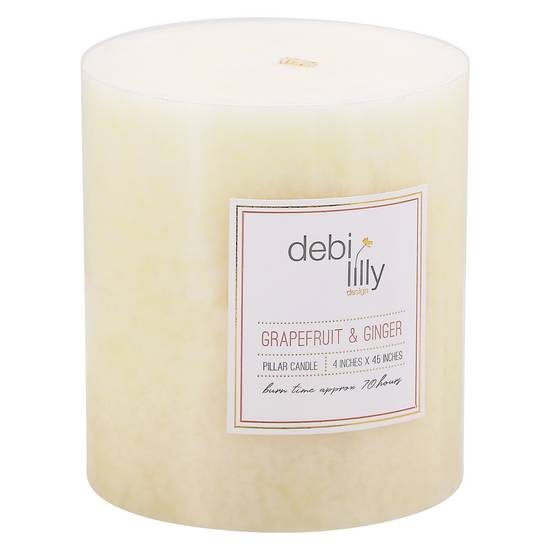 Debi Lilly Design 4" X 4.5" Grapefruit & Ginger Pillar Candle (1 candle)
