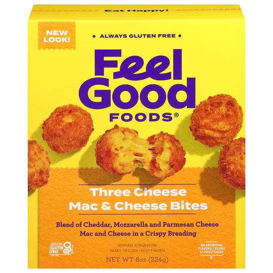 Feel Good Foods Three Cheese Mac & Cheese Bites Gluten Free (8 oz)