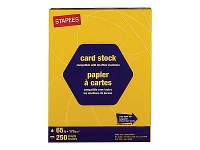 Staples Brights 65 lb. Cardstock Paper, 8.5 x 11, Bright Yellow, 250 Sheets/Pack (21107)