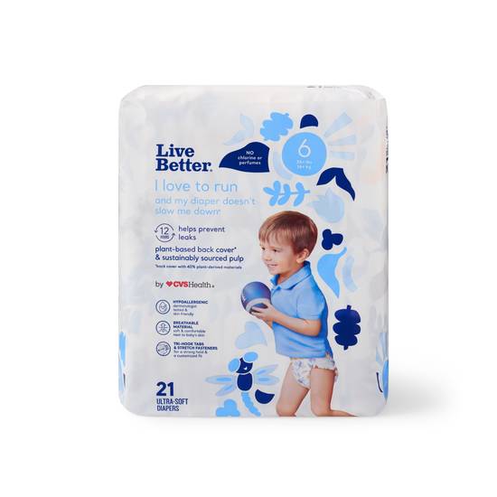 Live Better by CVS Health Diapers, Size 6, 21 CT