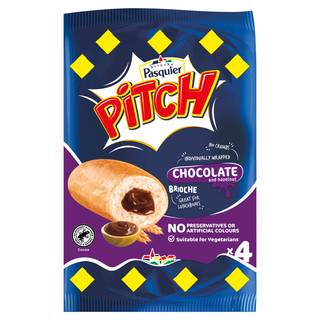 Brioche Pasquier Pitch Chocolate Flavour Filled Brioche 4 x 38.75g (155g)