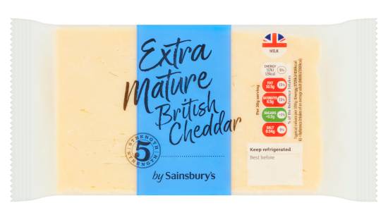 Sainsbury's British Extra Mature Cheddar Cheese (400g)