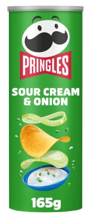 Pringles Sour Cream & Onion, Potato Chips (165g)