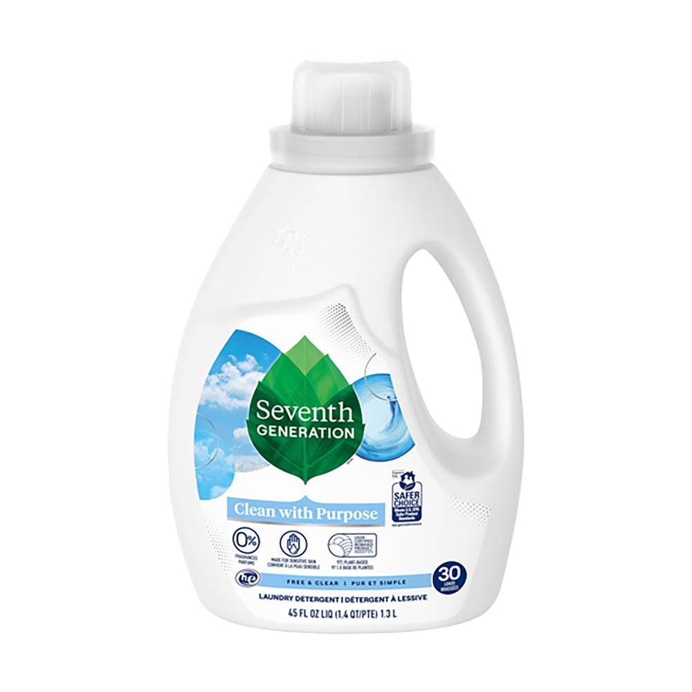 Seventh Generation Fragrance Free & Clear Laundry Detergent (45 fl oz)