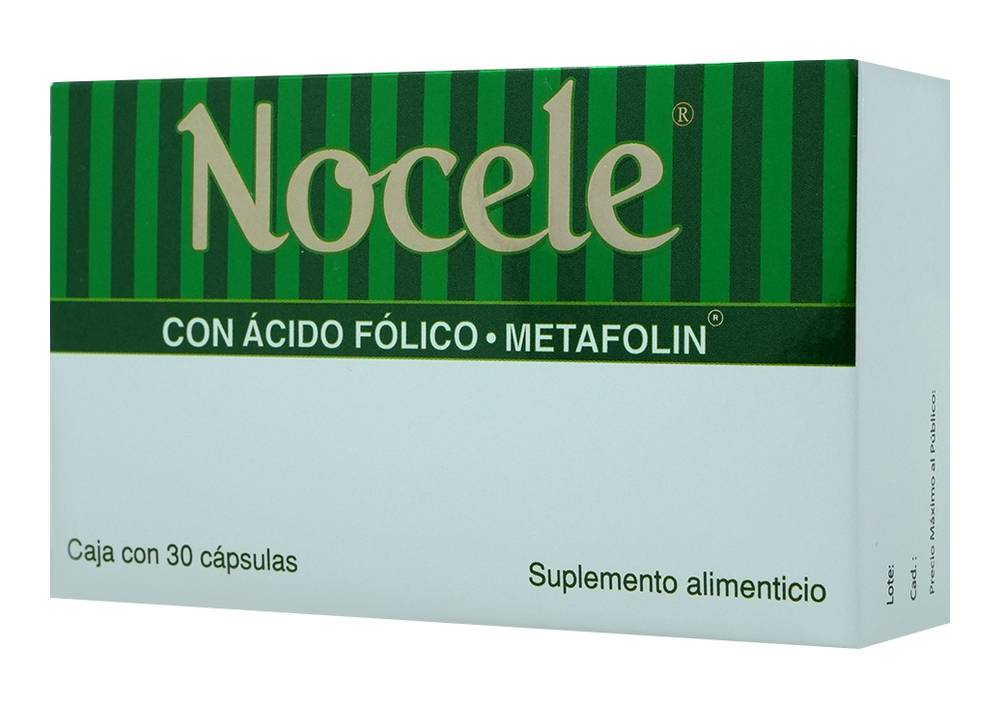 Exeltis · Nocele ácido fólico metalofin cápsulas (30 un)