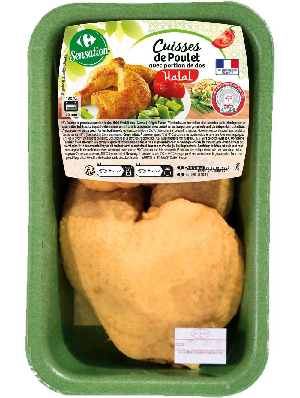 Carrefour Sélection - Cuisses de poulet avec portion de dos halal
