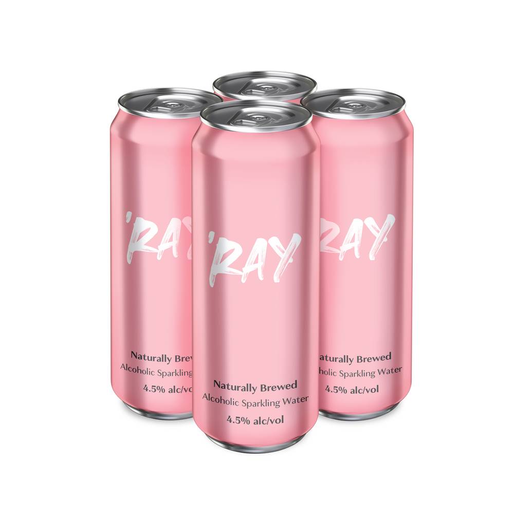 Ray Watermelon & Mint Seltzer Can 330mL X 4 pack