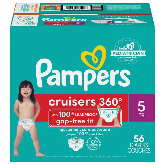 Pampers Cruisers Diapers 360 Size 5 Super