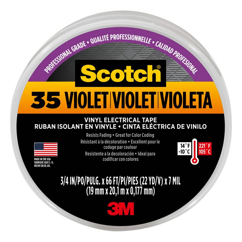 Scotch #35 0.75 x 66-ft Vinyl Electrical Tape Purple | 11271-BA-5