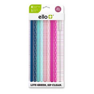 Ello Plastic Straws (8 ct)