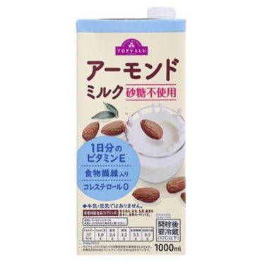 トップバリュ アーモンドミルク 砂糖不使用 1000ml