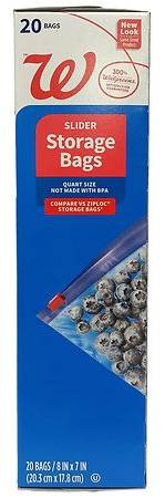 Complete Home Slider Storage Quart Bags