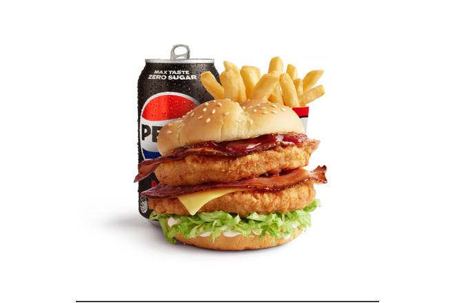 BBQ Bacon Stacker Burger Combo