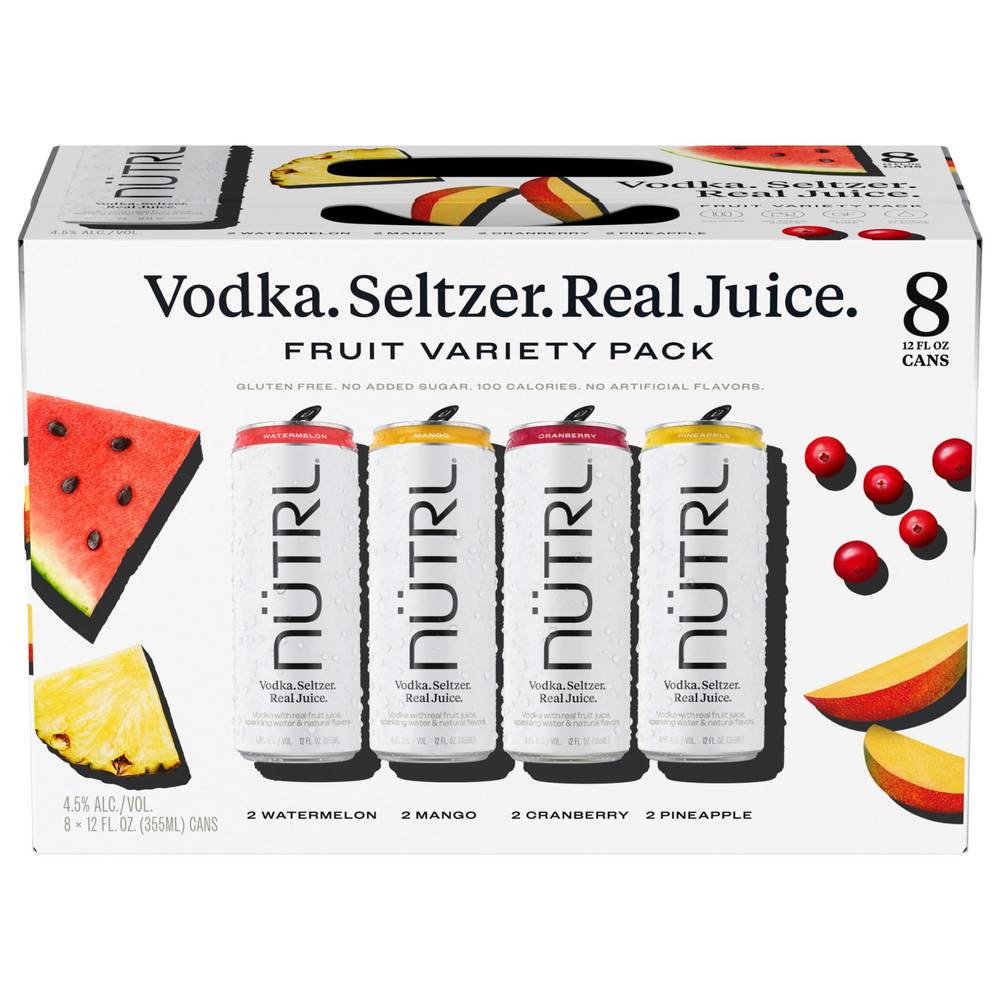 NÜTRL Variety pack Real Juice Vodka Seltzer (8 x 12 fl oz)