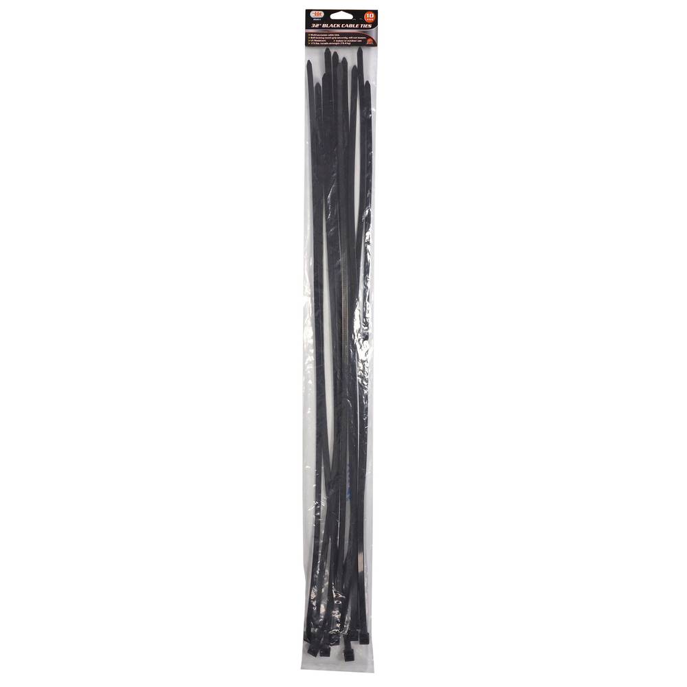Black Cable Ties, 5pc