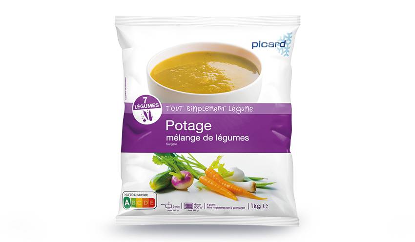 Potage mélange de légumes, portionnable