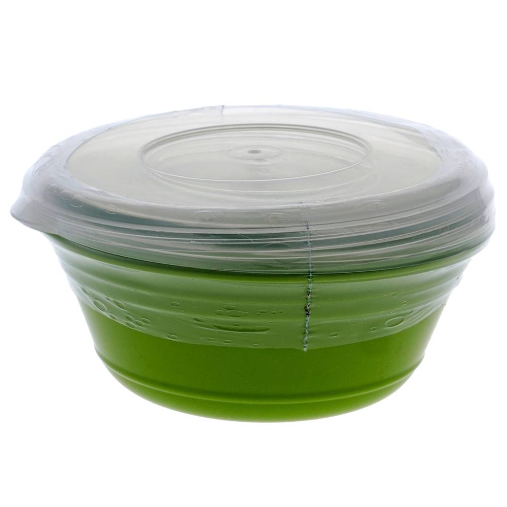Round Plastic Bowls W/ Lids, 3pc