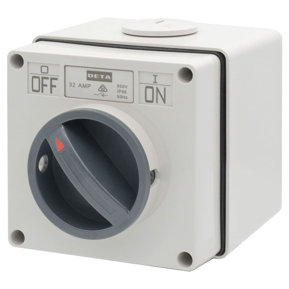 DETA IP66-Weatherproof 3 Pole 32A Isolator