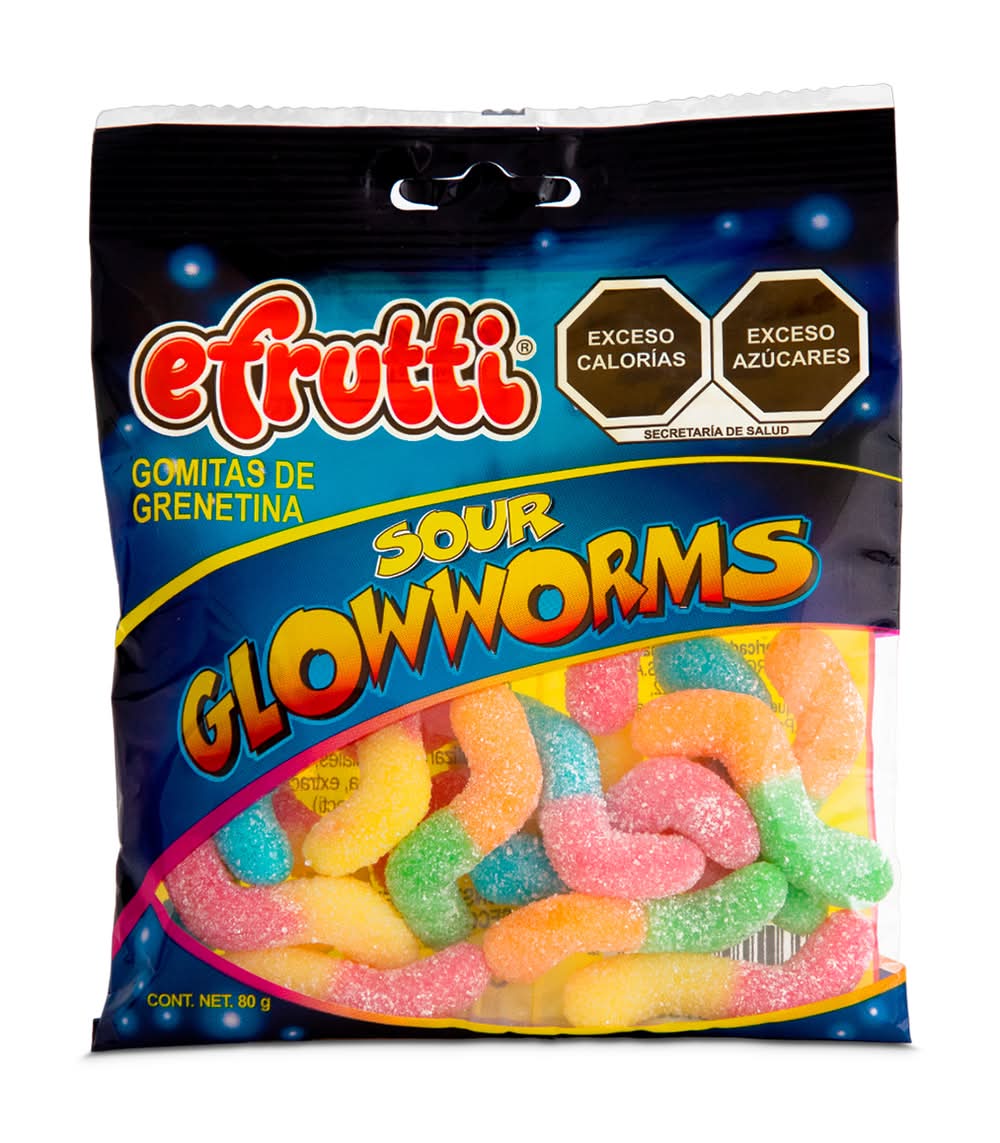 efrutti · Gomitas sour glowworms (80 g)