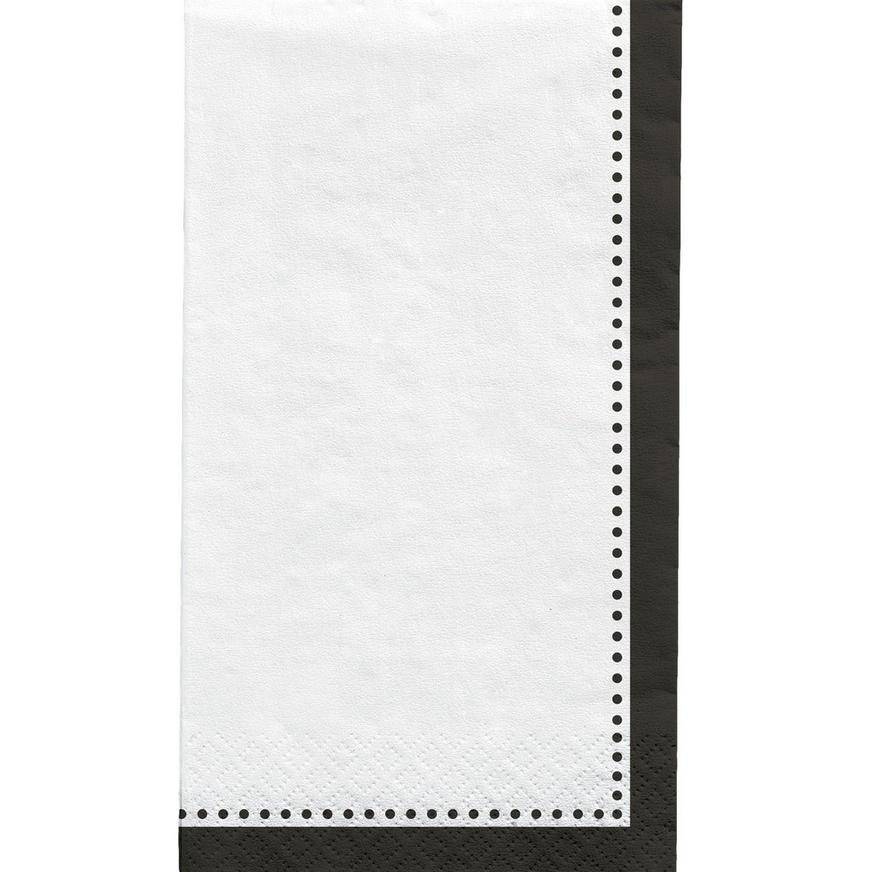 Party City Premium Paper Buffet Napkins, 4.5" x 7.75", Black (20 ct)