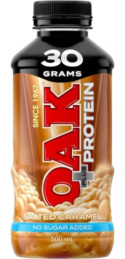 Oak No Sugar Plus Protein Drink, Salted Caramel (500mL)