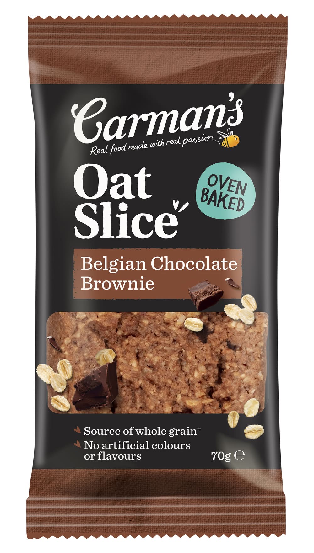 Carman's Oat Slice Belgian Chocolate Brownie (70g)