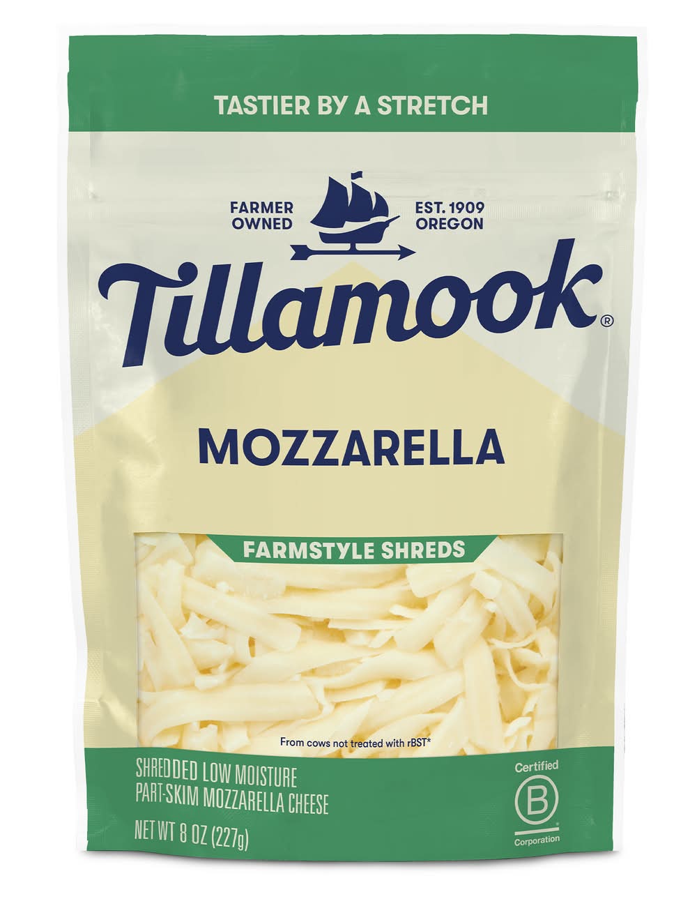 Tillamook Farmstyle Shredded Low Moisture Cheese, Mozzarella (8 oz)