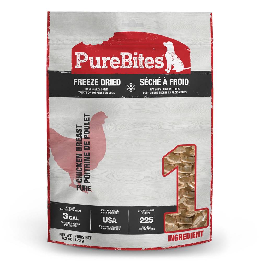 PureBites® Freeze Dried Dog Treat - Chicken (Flavor: Chicken, Color: Assorted, Size: 6.24 Oz)