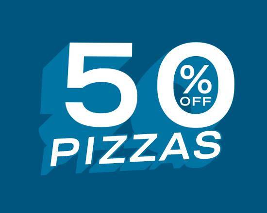 Pizzas Familiares 50%
