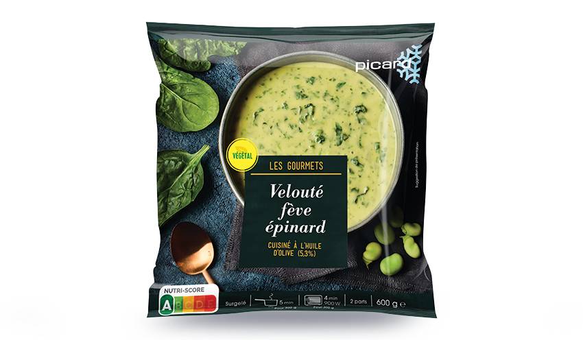 Velouté fèves épinard cuisiné l'huile olive (5,3%)