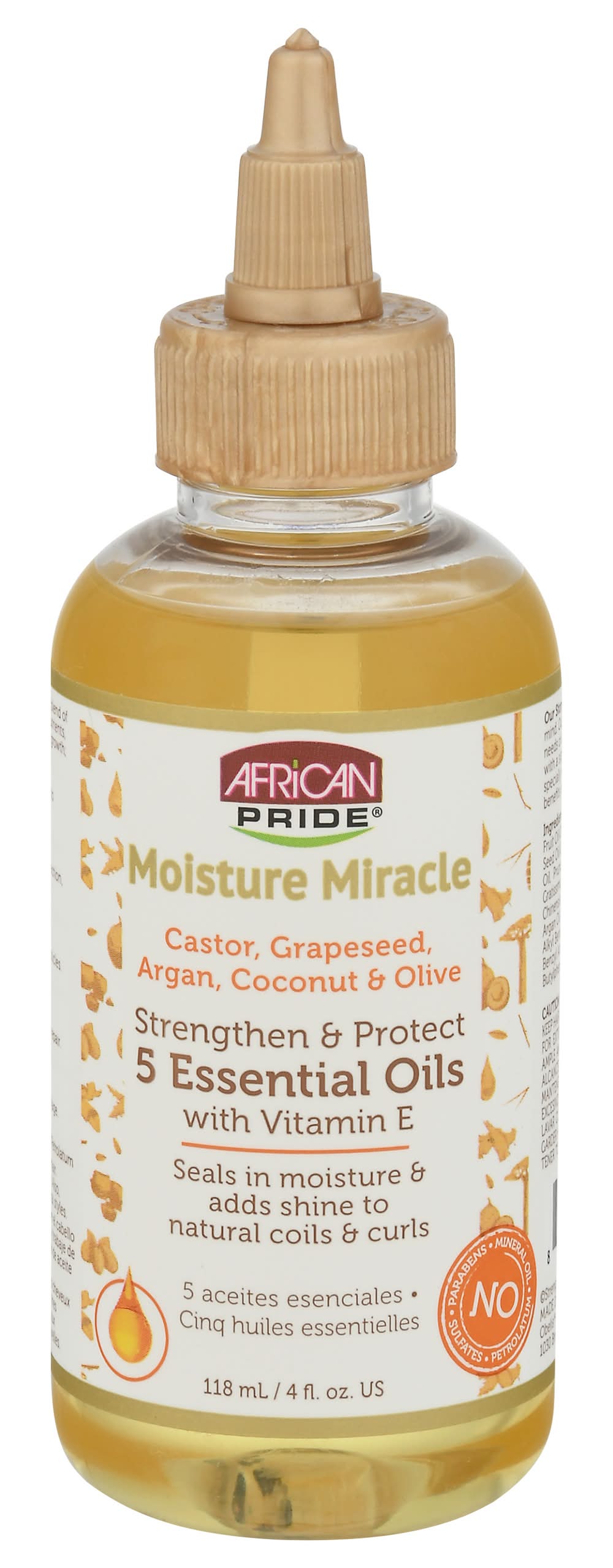 African Pride Moisture Miracle 5 Essential Oils With Vitamin E (4 fl oz)