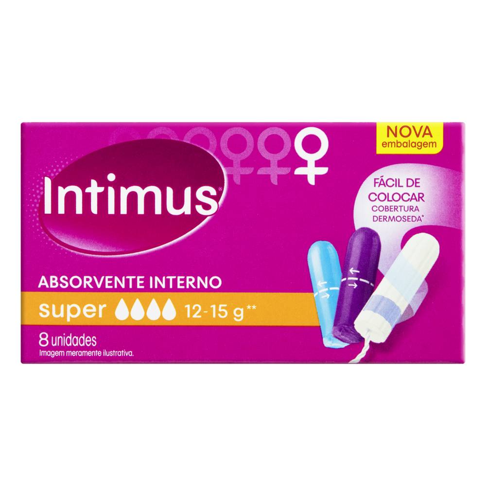 Intimus · Absorvente descartável interno super (8 un)