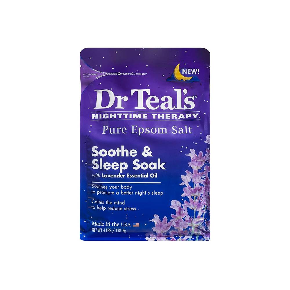 Dr Teal's Soothe & Sleep Pure Epsom Salt Soaking Solution Essential Oil